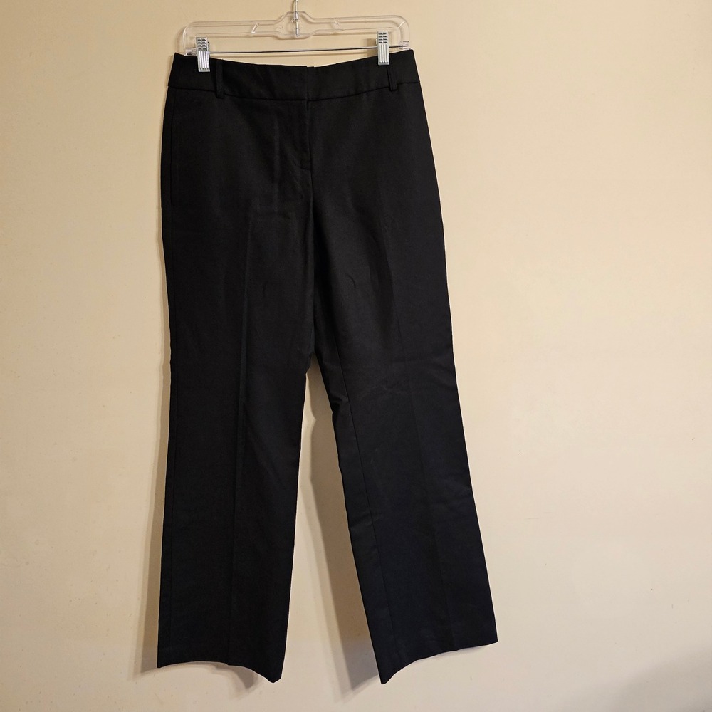 Ann Taylor LOFT Marisa Pants Women Size 4 Black Boot Leg Cotton Lycra NWT